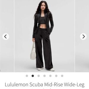 Lululemon Scuba Velour Mid-rise Wide-Leg Pants
